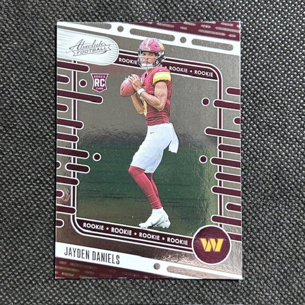 JAYDEN DANIELS 2024 PANINI ABSOLUTE ROOKIE CARD RC #102 COMMANDERS FOOTBALL